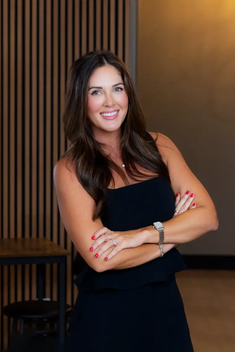 Studio headshot photographed on location for a brand shoot